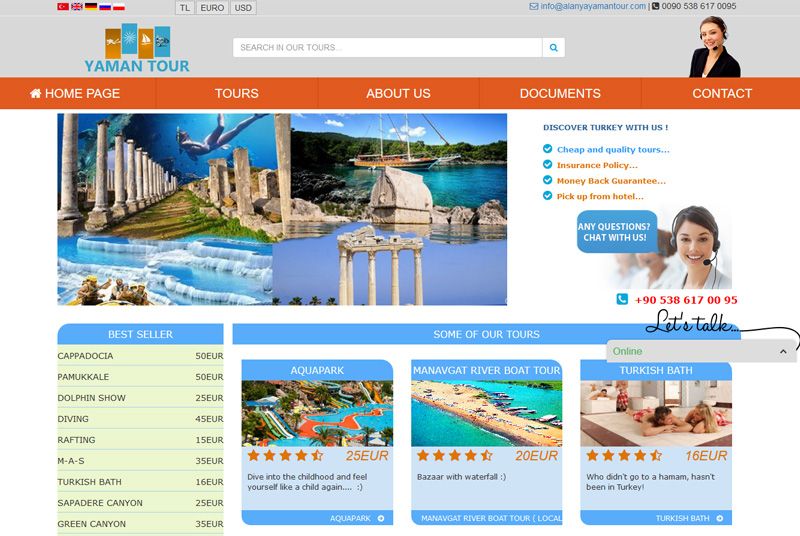 Alanya Web Tasarım - Alanya Yaman Tour
