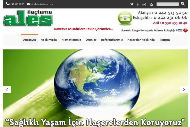 Alanya Web Tasarım - Ales İlaçlama Alanya
