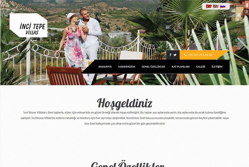 Alanya Web Tasarım - İnci Tepe Villlaları
