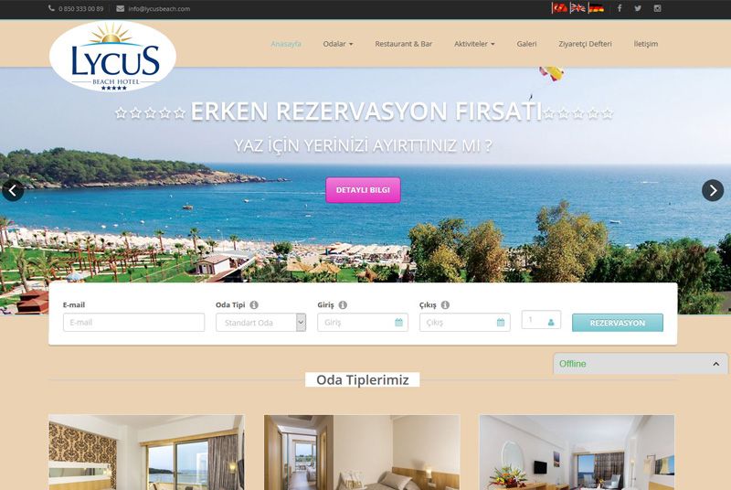 Alanya Web Tasarım - Lycus Beach Hotel Alanya