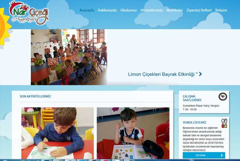 Alanya Web Tasarım - Narçiçeği Anaokulu