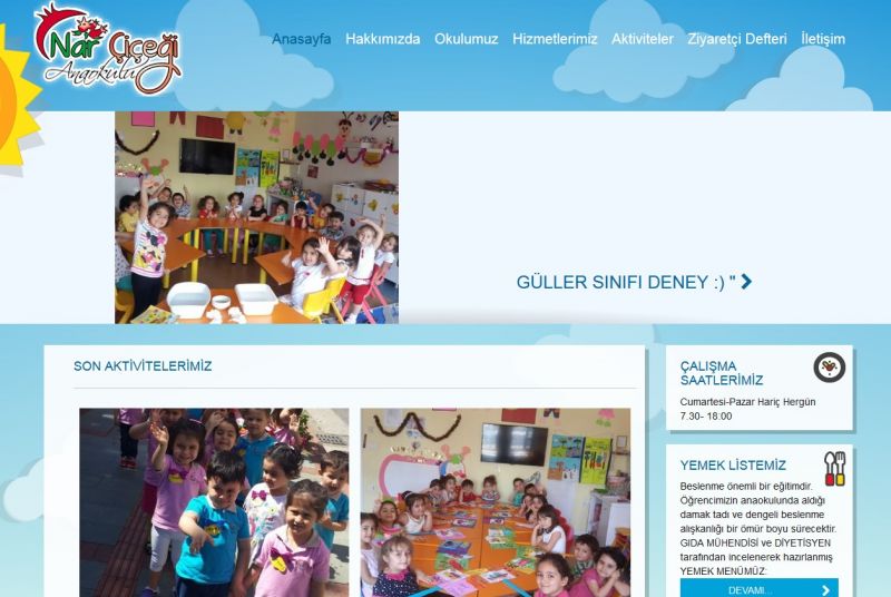 Alanya Web Tasarım - Narçiçeği Anaokulu Alanya