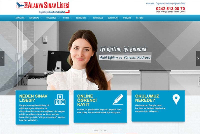 Alanya Web Tasarım - Özel Alanya Sınav Lisesi