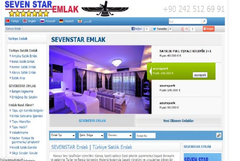 Alanya Web Tasarım - SEVENSTAR EMLAK