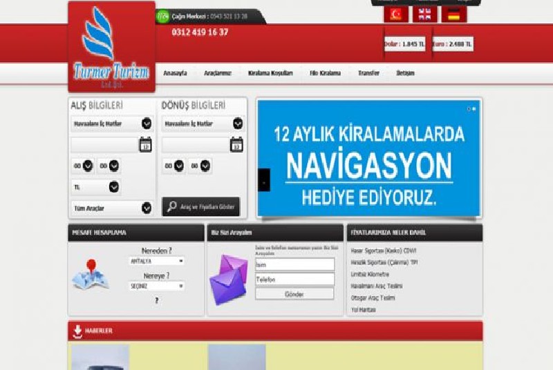 Alanya Web Tasarım - TURMER OTO KİRALAMA