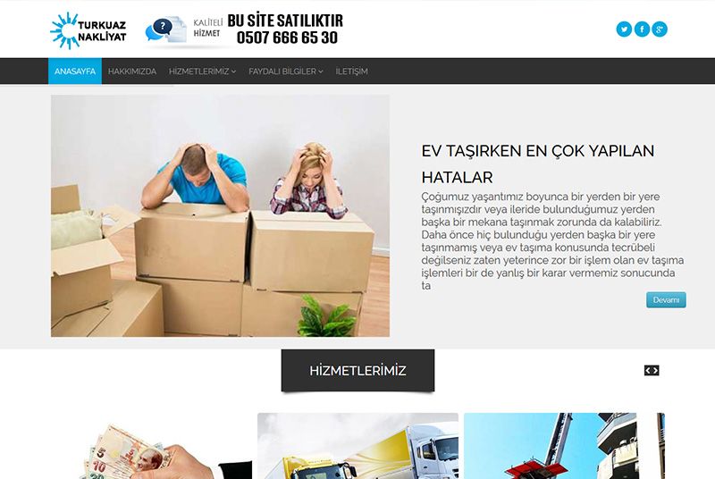 Alanya Web Tasarım - Turkuaz Nakliyat İstanbul