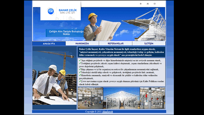 Alanya Web Tasarım - Bahar Çelik İnşaat